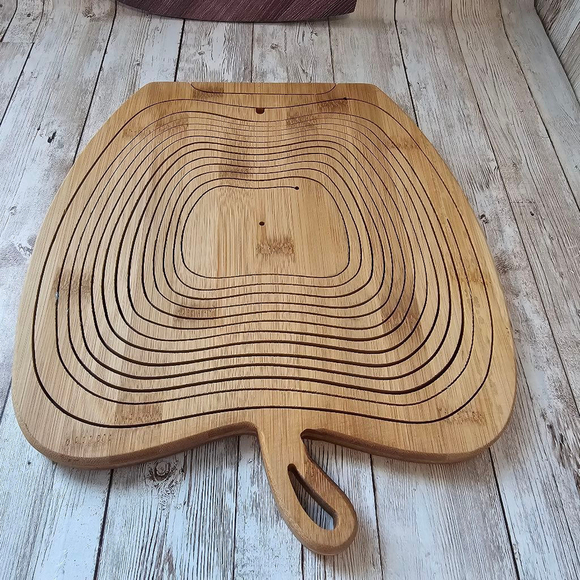 Bonnie & Pop Apple Shape Bamboo Basket Brown - Picture 6 of 8